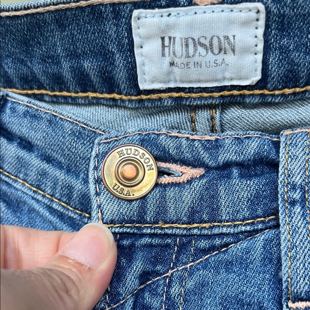 EUC Hudson Jeans Distressed Blue Skinny Jeans - Picture 5 of 16